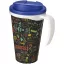 Cana de voiaj, 350 ml, 13,5x15,5xø9,5 cm, Brite-Americano, 20SEP0855, Polipropilena, Alb, Albastru