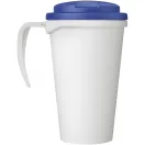 Cana de voiaj, 350 ml, 13,5x15,5xø9,5 cm, Brite-Americano, 20SEP0855, Polipropilena, Alb, Albastru