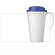   Cana de voiaj, 350 ml, 13,5x15,5xø9,5 cm, Brite-Americano, 20SEP0855, Polipropilena, Alb, Albastru