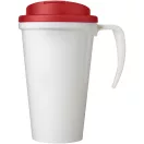 Cana de voiaj, 350 ml, 13,5x15,5xø9,5 cm, Brite-Americano, 20SEP0862, Polipropilena, Alb, Rosu
