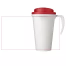 Cana de voiaj, 350 ml, 13,5x15,5xø9,5 cm, Brite-Americano, 20SEP0862, Polipropilena, Alb, Rosu