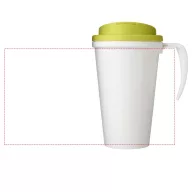   Cana de voiaj, 350 ml, 13,5x15,5xø9,5 cm, Brite-Americano, 20SEP0859, Polipropilena, Alb, Verde