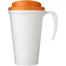 Cana de voiaj, 350 ml, 13,5x15,5xø9,5 cm, Brite-Americano, 20SEP0860, Polipropilena, Alb, Portocaliu