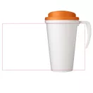 Cana de voiaj, 350 ml, 13,5x15,5xø9,5 cm, Brite-Americano, 20SEP0860, Polipropilena, Alb, Portocaliu