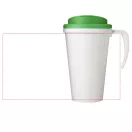 Cana de voiaj, 350 ml, 13,5x15,5xø9,5 cm, Brite-Americano, 20SEP0857, Polipropilena, Alb, Verde