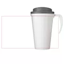 Cana de voiaj, 350 ml, 13,5x15,5xø9,5 cm, Brite-Americano, 20SEP0858, Polipropilena, Alb, Gri