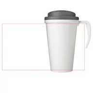   Cana de voiaj, 350 ml, 13,5x15,5xø9,5 cm, Brite-Americano, 20SEP0858, Polipropilena, Alb, Gri