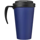 Cana de voiaj, 350 ml, 13,5x16,5xø5,5 cm, Americano, 20SEP0769, Polipropilena, Albastru, Negru