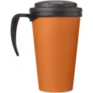 Cana de voiaj, 350 ml, 13,5x16,5xø5,5 cm, Americano, 20SEP0775, Polipropilena, Portocaliu, Negru