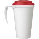 Cana de voiaj, 350 ml, 13,5x16,5xø5,5 cm, Americano, 20SEP0782, Polipropilena, Alb, Rosu