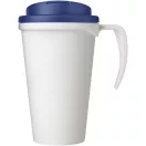 Cana de voiaj, 350 ml, 13,5x16,5xø5,5 cm, Americano, 20SEP0780, Polipropilena, Alb, Albastru