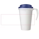 Cana de voiaj, 350 ml, 13,5x16,5xø5,5 cm, Americano, 20SEP0780, Polipropilena, Alb, Albastru