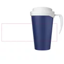 Cana de voiaj, 350 ml, 13,5x16,5xø5,5 cm, Americano, 20SEP0770, Polipropilena, Albastru, Alb
