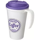 Cana de voiaj, 350 ml, 13,5x16,5xø5,5 cm, Americano, 20SEP0781, Polipropilena, Alb, Violet