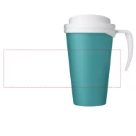   Cana de voiaj, 350 ml, 13,5x16,5xø5,5 cm, Americano, 20SEP0768, Polipropilena, Albastru, Alb