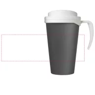   Cana de voiaj, 350 ml, 13,5x16,5xø5,5 cm, Americano, 20SEP0774, Polipropilena, Gri, Alb