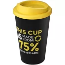 Cana de voiaj, 350 ml, 15.5xØ 9.5 cm, Americano, 20IUN0713, Negru, Galben, Polipropilena