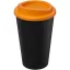 Cana de voiaj, 350 ml, 15.5xØ 9.5 cm, Americano, 20IUN0708, Negru, Portocaliu, Polipropilena