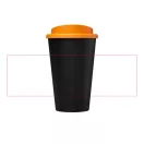 Cana de voiaj, 350 ml, 15.5xØ 9.5 cm, Americano, 20IUN0708, Negru, Portocaliu, Polipropilena