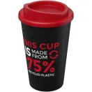 Cana de voiaj, 350 ml, 15.5xØ 9.5 cm, Americano, 20IUN0711, Negru, Rosu, Polipropilena