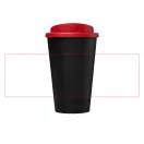 Cana de voiaj, 350 ml, 15.5xØ 9.5 cm, Americano, 20IUN0711, Negru, Rosu, Polipropilena
