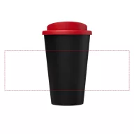   Cana de voiaj, 350 ml, 15.5xØ 9.5 cm, Americano, 20IUN0711, Negru, Rosu, Polipropilena