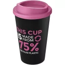 Cana de voiaj, 350 ml, 15.5xØ 9.5 cm, Americano, 20IUN0709, Negru, Roz, Polipropilena