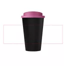 Cana de voiaj, 350 ml, 15.5xØ 9.5 cm, Americano, 20IUN0709, Negru, Roz, Polipropilena