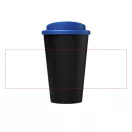 Cana de voiaj, 350 ml, 15.5xØ 9.5 cm, Americano, 20IUN0707, Negru, Albastru, Polipropilena