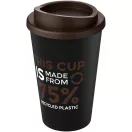 Cana de voiaj, 350 ml, 15.5xØ 9.5 cm, Americano, 20IUN0703, Negru, Maro, Polipropilena