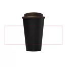 Cana de voiaj, 350 ml, 15.5xØ 9.5 cm, Americano, 20IUN0703, Negru, Maro, Polipropilena