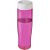 Sticla sport pentru apa, 700 ml, 22xø6,35 cm, H2O, 20SEP0711, Polipropilena, Plastic, Roz, Alb