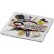 Renzo square plastic coaster, GPPS Plastic, transparent clear