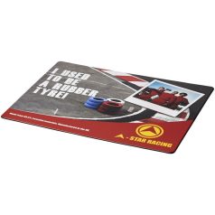   Brite-Mat® mouse mat with tyre material, Laminated paper, recycled plastics, and tyre material, solid black