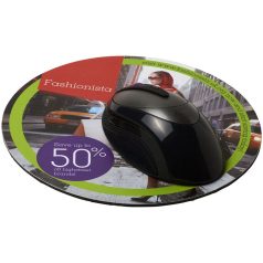   Q-Mat® round mouse mat, EVA foam, laminated paper, solid black