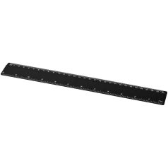 Renzo 30 cm plastic ruler, GPPS Plastic, solid black