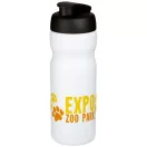 Baseline® Plus 650 ml flip lid sport bottle, HDPE Plastic, PP Plastic, White, solid black