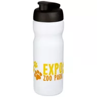   Baseline® Plus 650 ml flip lid sport bottle, HDPE Plastic, PP Plastic, White, solid black