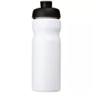 Baseline® Plus 650 ml flip lid sport bottle, HDPE Plastic, PP Plastic, White, solid black