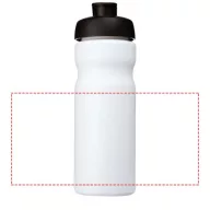   Baseline® Plus 650 ml flip lid sport bottle, HDPE Plastic, PP Plastic, White, solid black