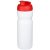Baseline® Plus 650 ml flip lid sport bottle, HDPE Plastic, PP Plastic, White,Red  