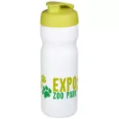 Baseline® Plus 650 ml flip lid sport bottle, HDPE Plastic, PP Plastic, White,Lime  