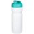 Baseline® Plus 650 ml flip lid sport bottle, HDPE Plastic, PP Plastic, White,Aqua