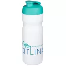 Baseline® Plus 650 ml flip lid sport bottle, HDPE Plastic, PP Plastic, White,Aqua