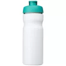 Baseline® Plus 650 ml flip lid sport bottle, HDPE Plastic, PP Plastic, White,Aqua
