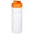 Baseline® Plus 650 ml flip lid sport bottle, HDPE Plastic, PP Plastic, White,Orange  