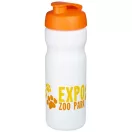 Baseline® Plus 650 ml flip lid sport bottle, HDPE Plastic, PP Plastic, White,Orange  