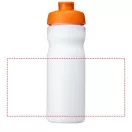 Baseline® Plus 650 ml flip lid sport bottle, HDPE Plastic, PP Plastic, White,Orange  