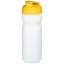 Baseline® Plus 650 ml flip lid sport bottle, HDPE Plastic, PP Plastic, White,Yellow  