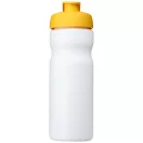 Baseline® Plus 650 ml flip lid sport bottle, HDPE Plastic, PP Plastic, White,Yellow  